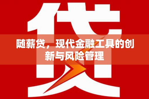赞皇随薪贷，现代金融工具的创新与风险管理