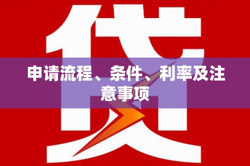 赞皇申请流程、条件、利率及注意事项