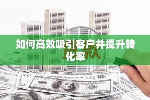 赞皇如何高效吸引客户并提升转化率