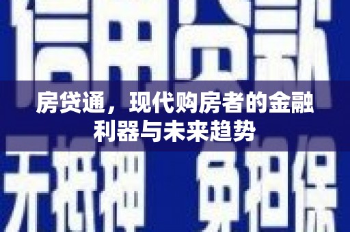 赞皇房贷通，现代购房者的金融利器与未来趋势