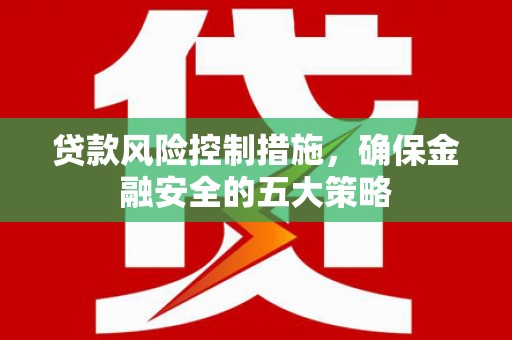 赞皇贷款风险控制措施，确保金融安全的五大策略