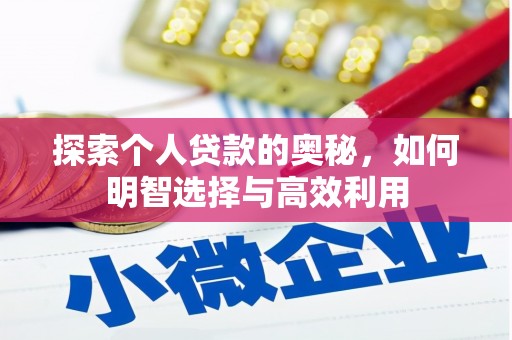 赞皇探索个人贷款的奥秘，如何明智选择与高效利用