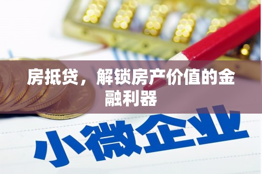 赞皇房抵贷，解锁房产价值的金融利器