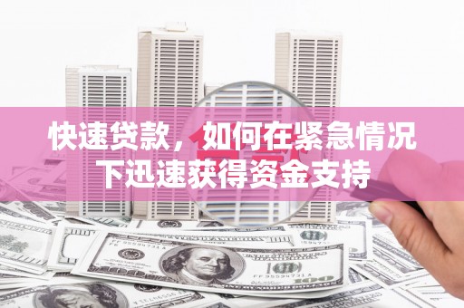 赞皇快速贷款，如何在紧急情况下迅速获得资金支持