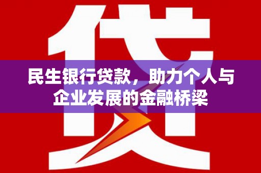 赞皇民生银行贷款，助力个人与企业发展的金融桥梁