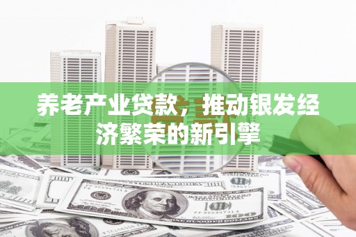 赞皇养老产业贷款，推动银发经济繁荣的新引擎