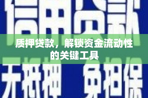 赞皇质押贷款，解锁资金流动性的关键工具