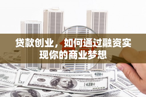 赞皇贷款创业，如何通过融资实现你的商业梦想