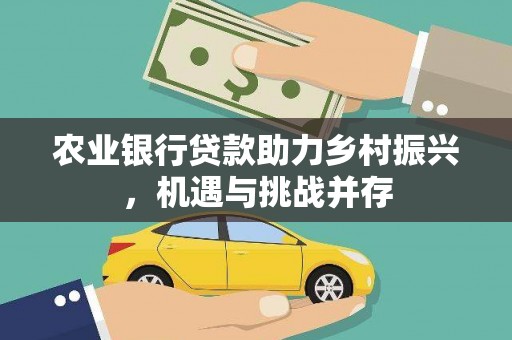 赞皇农业银行贷款助力乡村振兴，机遇与挑战并存