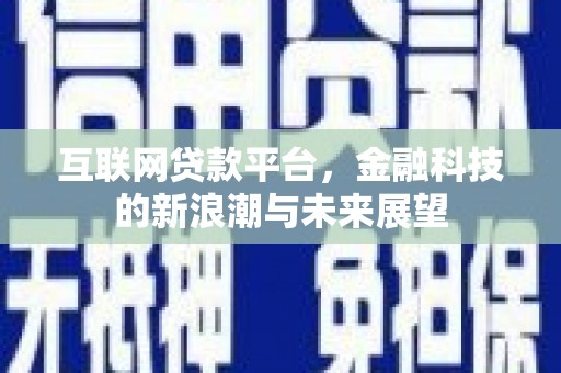 赞皇互联网贷款平台，金融科技的新浪潮与未来展望