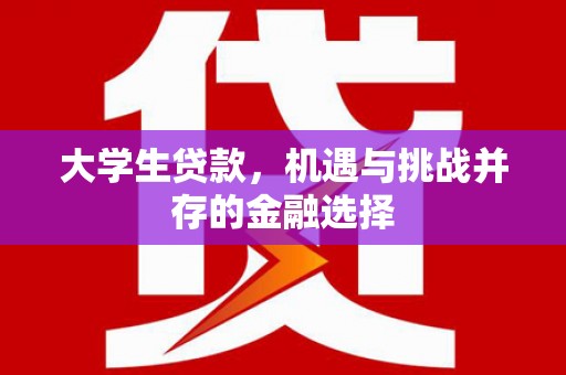 赞皇大学生贷款，机遇与挑战并存的金融选择