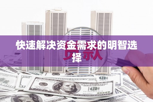赞皇快速解决资金需求的明智选择