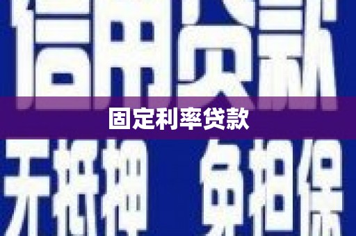 赞皇固定利率贷款