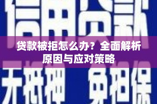 赞皇贷款被拒怎么办？全面解析原因与应对策略